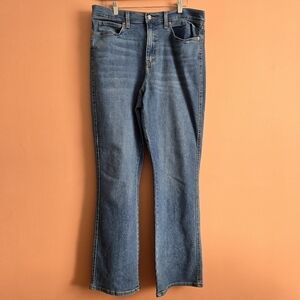 Levi's Signature Medium Blue High-Rise Kick Boot Jeans - Size 14